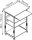DURABLE PC-Tisch höhenverstellbar mit Rollen grau 75,0 x 53,4 x 95,0 - 115,0 cm