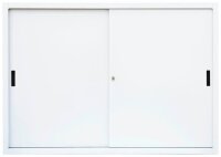 LÜLLMANN Schiebetürenschrank, 550157 signalweiß 2 Fachböden 160,0 x 45,0 x 109,0 cm
