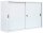 LÜLLMANN Schiebetürenschrank, 550157 signalweiß 2 Fachböden 160,0 x 45,0 x 109,0 cm