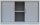LÜLLMANN Schiebetürenschrank, 555120 lichtgrau 1 Fachboden 120,0 x 45,7 x 75,0 cm