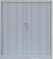 LÜLLMANN Schiebetürenschrank, 555140 lichtgrau 2 Fachböden 120,0 x 45,7 x 135,0 cm