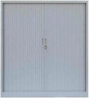 LÜLLMANN Schiebetürenschrank, 555140 lichtgrau 2 Fachböden 120,0 x 45,7 x 135,0 cm