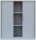LÜLLMANN Schiebetürenschrank, 555140 lichtgrau 2 Fachböden 120,0 x 45,7 x 135,0 cm