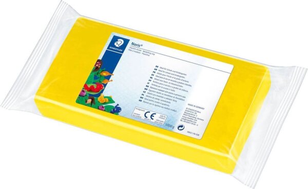 STAEDTLER Knete Noris Club Plastilin 8421 gelb, 1,0 kg