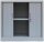 LÜLLMANN Schiebetürenschrank, 555080 lichtgrau 1 Fachboden 80,0 x 45,7 x 75,0 cm