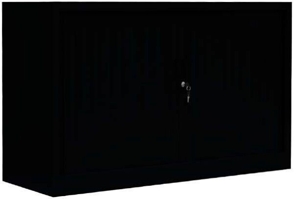 LÜLLMANN Schiebetürenschrank, 555129 tiefschwarz 1 Fachboden 120,0 x 45,7 x 75,0 cm
