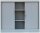 LÜLLMANN Schiebetürenschrank, 555130 lichtgrau 2 Fachböden 120,0 x 45,7 x 105,0 cm
