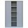 LÜLLMANN Schiebetürenschrank, 555160 lichtgrau 4 Fachböden 120,0 x 45,7 x 195,0 cm
