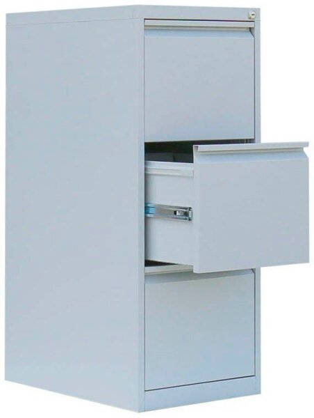LÜLLMANN Hängeregistraturschrank lichtgrau 3 Schubladen 40,0 x 62,0 x 101,2 cm, 1 St.