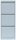 LÜLLMANN Hängeregistraturschrank lichtgrau 3 Schubladen 40,0 x 62,0 x 101,2 cm, 1 St.