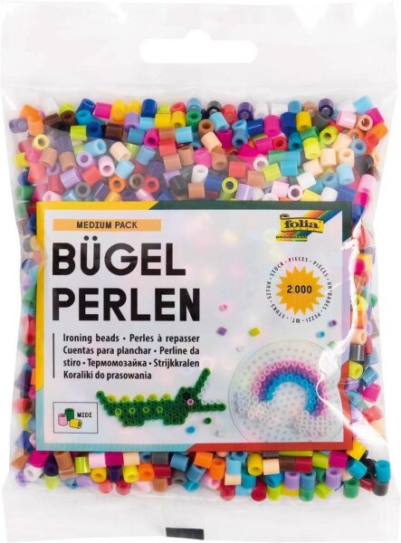 folia Bügelperlen mehrfarbig 2.000 St.