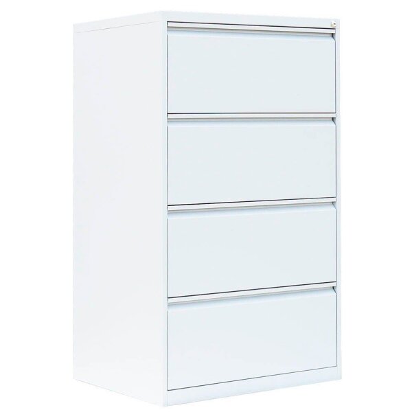 LÜLLMANN Hängeregistraturschrank signalweiß 4 Schubladen 76,0 x 62,0 x 132,0 cm, 1 St.