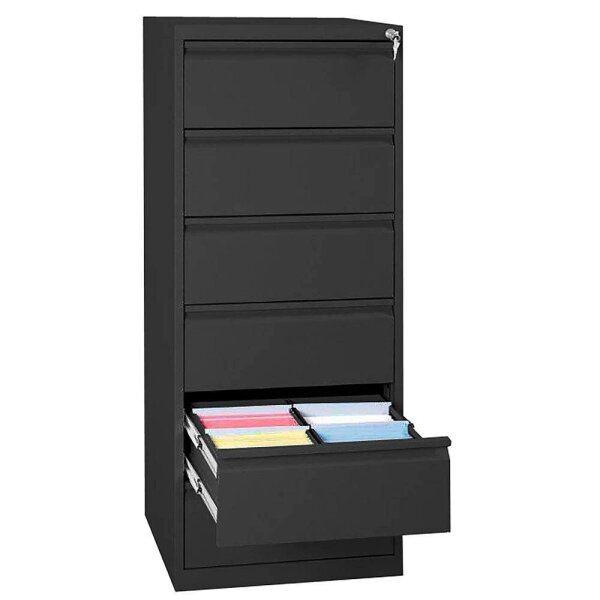 LÜLLMANN Karteischrank tiefschwarz 53,0 x 62,0 x 132,0 cm, 1 St.