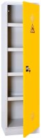 LÜLLMANN Umweltschrank 566246 rapsgelb, lichtgrau 4 Fachböden 50,0 x 42,2 x 195,0 cm, aufgebaut, 1 St.
