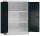ClassiX Stahlschrank X-530328 anthrazit, lichtgrau 2 Fachböden 92,0 x 42,0 x 120,0 cm, aufgebaut, 1 St.