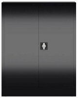 ClassiX Stahlschrank X-530319 tiefschwarz 2 Fachböden 80,0 x 38,0 x 100,0 cm, aufgebaut, 1 St.