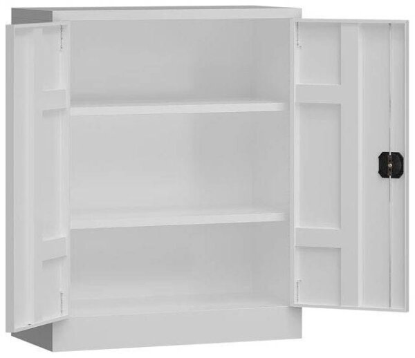 ClassiX Stahlschrank X-530317 signalweiß 2 Fachböden 80,0 x 38,0 x 100,0 cm, aufgebaut, 1 St.