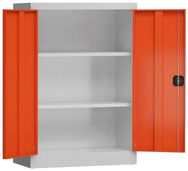 ClassiX Stahlschrank X-530324 feuerrot, lichtgrau 2 Fachböden 92,0 x 42,0 x 120,0 cm, aufgebaut, 1 St.