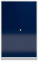 ClassiX Stahlschrank X-530371 enzianblau, lichtgrau 4 Fachböden 120,0 x 42,0 x 194,5 cm, aufgebaut, 1 St.