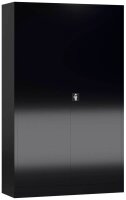 ClassiX Stahlschrank X-530379 tiefschwarz 4 Fachböden 120,0 x 42,0 x 194,5 cm, aufgebaut, 1 St.