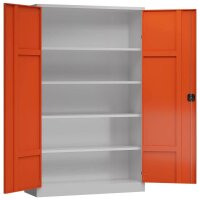 ClassiX Stahlschrank X-530374 feuerrot, lichtgrau 4...