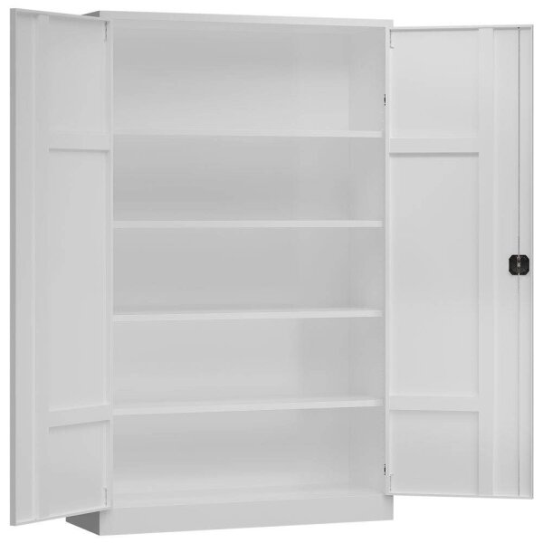 ClassiX Stahlschrank X-530377 signalweiß 4 Fachböden 120,0 x 42,0 x 194,5 cm, aufgebaut, 1 St.
