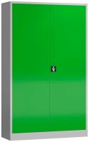 ClassiX Stahlschrank X-530385 lichtgrau, gelbgrün 4...