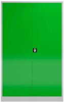 ClassiX Stahlschrank X-530385 lichtgrau, gelbgrün 4 Fachböden 120,0 x 60,0 x 194,5 cm, aufgebaut, 1 St.