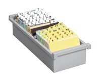 HAN Karteikasten DIN A7 für 1.300 Karteikarten grau...