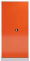 ClassiX Stahlschrank X-530354 feuerrot, lichtgrau 4 Fachböden 92,0 x 50,0 x 194,5 cm, aufgebaut, 1 St.