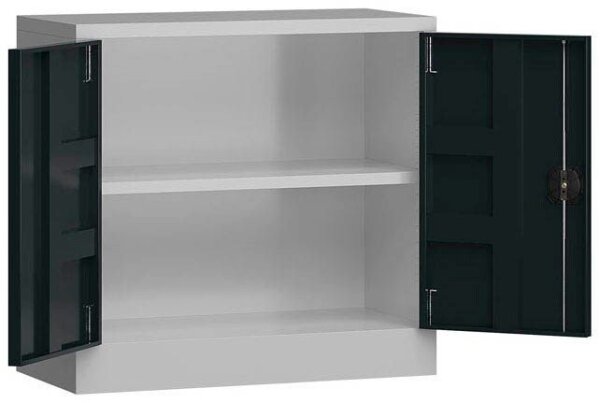 ClassiX Stahlschrank X-530308 anthrazit, lichtgrau 1 Fachboden 80,0 x 38,0 x 75,0 cm, aufgebaut, 1 St.
