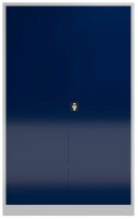 ClassiX Stahlschrank X-530381 enzianblau, lichtgrau 4 Fachböden 120,0 x 60,0 x 194,5 cm, aufgebaut, 1 St.