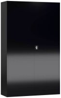 ClassiX Stahlschrank X-530389 tiefschwarz 4 Fachböden 120,0 x 60,0 x 194,5 cm, aufgebaut, 1 St.