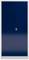 ClassiX Stahlschrank X-530351 enzianblau, lichtgrau 4 Fachböden 92,0 x 50,0 x 194,5 cm, aufgebaut, 1 St.