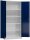 ClassiX Stahlschrank X-530351 enzianblau, lichtgrau 4 Fachböden 92,0 x 50,0 x 194,5 cm, aufgebaut, 1 St.