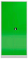 ClassiX Stahlschrank X-530355 lichtgrau, gelbgrün 4 Fachböden 92,0 x 50,0 x 194,5 cm, aufgebaut, 1 St.