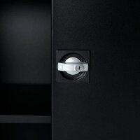 ClassiX Stahlschrank X-530359 tiefschwarz 4 Fachböden 92,0 x 50,0 x 194,5 cm, aufgebaut, 1 St.