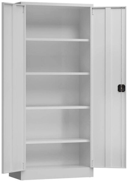 ClassiX Stahlschrank X-530330 lichtgrau 4 Fachböden 80,0 x 38,0 x 180,0 cm, aufgebaut, 1 St.