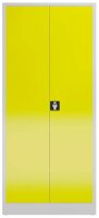 ClassiX Stahlschrank X-530336 zinkgelb, lichtgrau 4 Fachböden 80,0 x 38,0 x 180,0 cm, aufgebaut, 1 St.