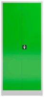 ClassiX Stahlschrank X-530335 lichtgrau, gelbgrün 4 Fachböden 80,0 x 38,0 x 180,0 cm, aufgebaut, 1 St.