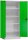 ClassiX Stahlschrank X-530335 lichtgrau, gelbgrün 4 Fachböden 80,0 x 38,0 x 180,0 cm, aufgebaut, 1 St.