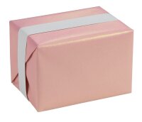 JUNG SCHÖNER VERPACKEN Geschenkpapier Vollton Perlenglanz rosé Uni rosa, 20,0 m