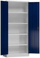 ClassiX Stahlschrank X-530331 enzianblau, lichtgrau 4...