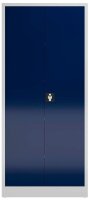 ClassiX Stahlschrank X-530331 enzianblau, lichtgrau 4 Fachböden 80,0 x 38,0 x 180,0 cm, aufgebaut, 1 St.