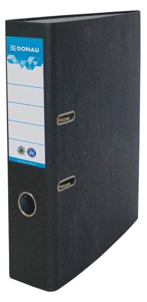 DONAU ÖKO Ordner schwarz marmoriert Karton 7,5 cm DIN A4  ( 330393023 )