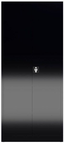ClassiX Putzmittelschrank X-545529 tiefschwarz 4 Fachböden 80,0 x 38,0 x 180,0 cm, aufgebaut, 1 St.