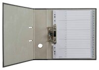 LEITZ Ordnerregister 1260 DIN A4 Vollformat, Überbreite A-Z grau 20-teilig, 1 Satz