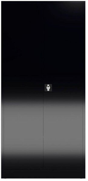 ClassiX Putzmittelschrank X-545549 tiefschwarz 4 Fachböden 92,0 x 42,0 x 194,5 cm, aufgebaut, 1 St.