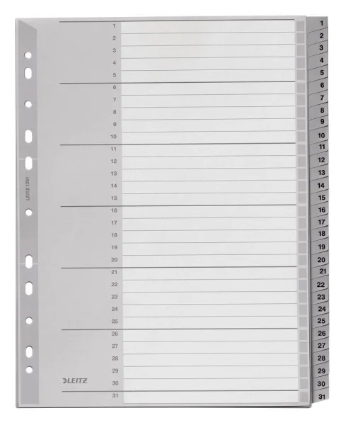 LEITZ Ordnerregister 1281 DIN A4 Vollformat,...