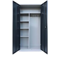 ClassiX Putzmittelschrank X-545548 anthrazit, lichtgrau 4 Fachböden 92,0 x 42,0 x 194,5 cm, aufgebaut, 1 St.